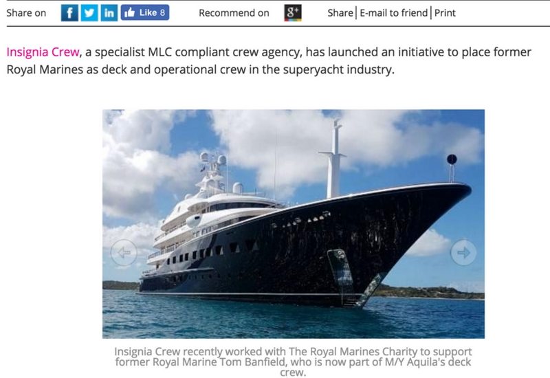 Yachting Pages, Insignia Crew